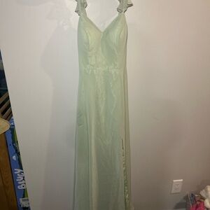 Azazie Elegant Cream Maxi Dress